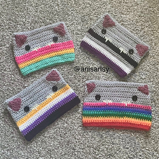 Puking Pride Cat Beanie DIGITAL Crochet Pattern ONLY